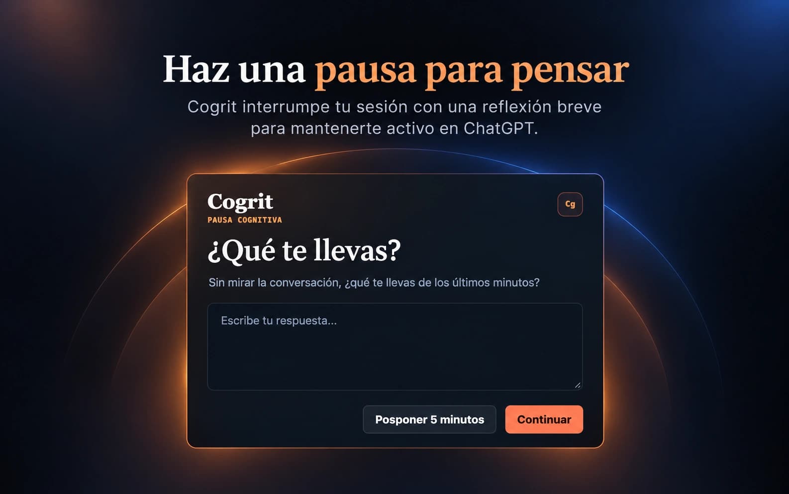 Pausa de reflexión de Cogrit